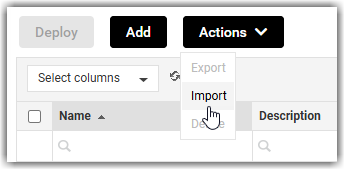 Importing a configuration profile