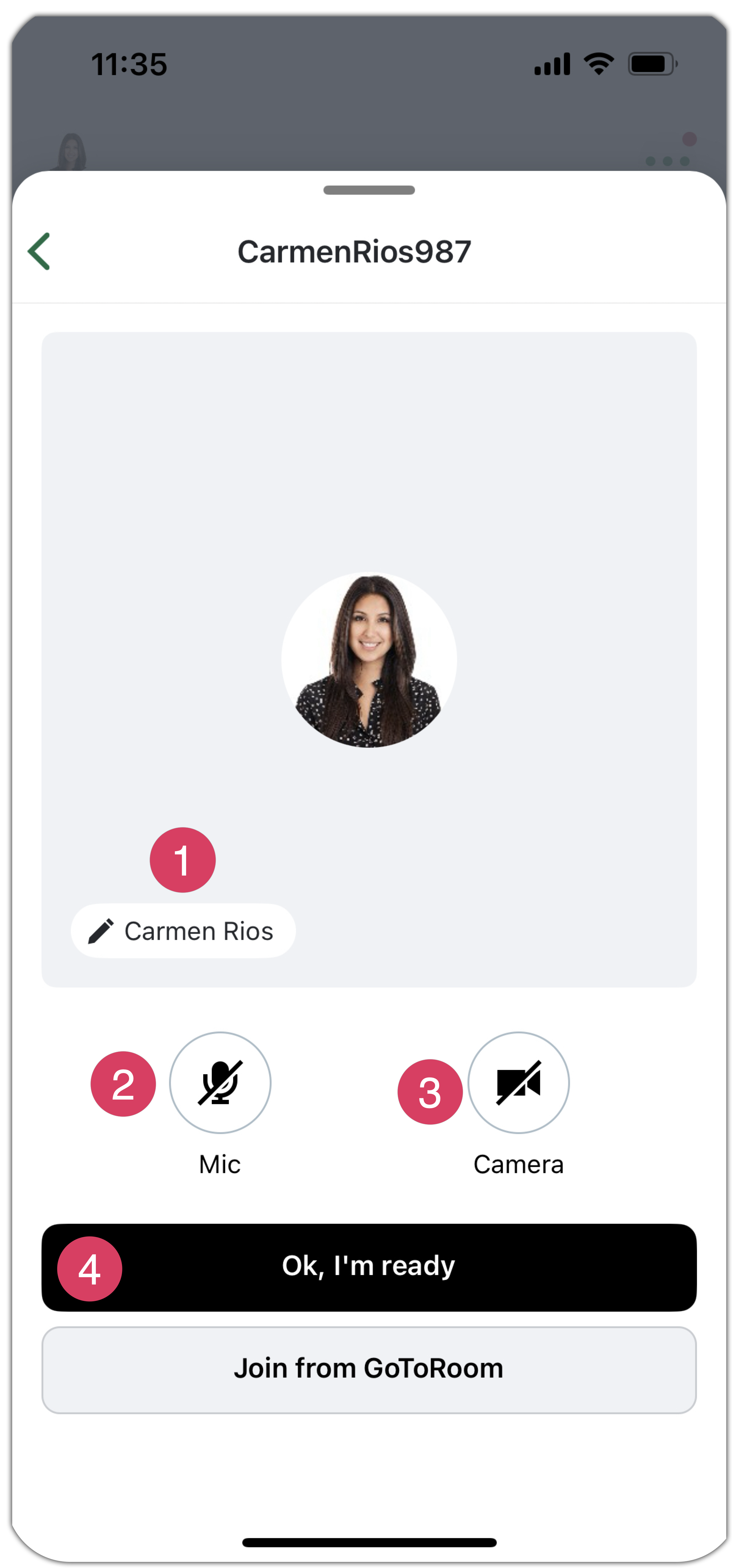 Hallway on mobile app