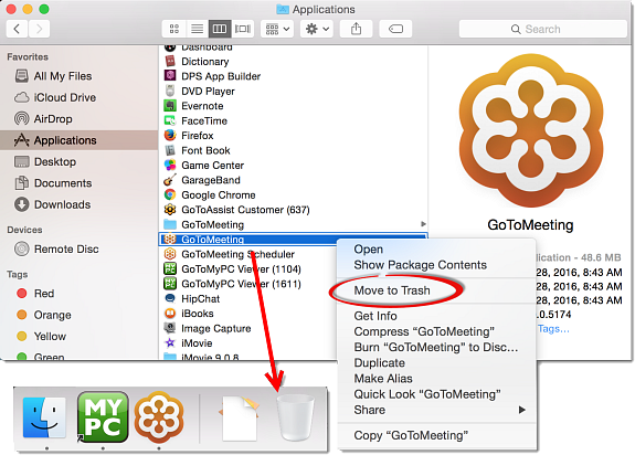 how to logout of gotomeeting desktop app