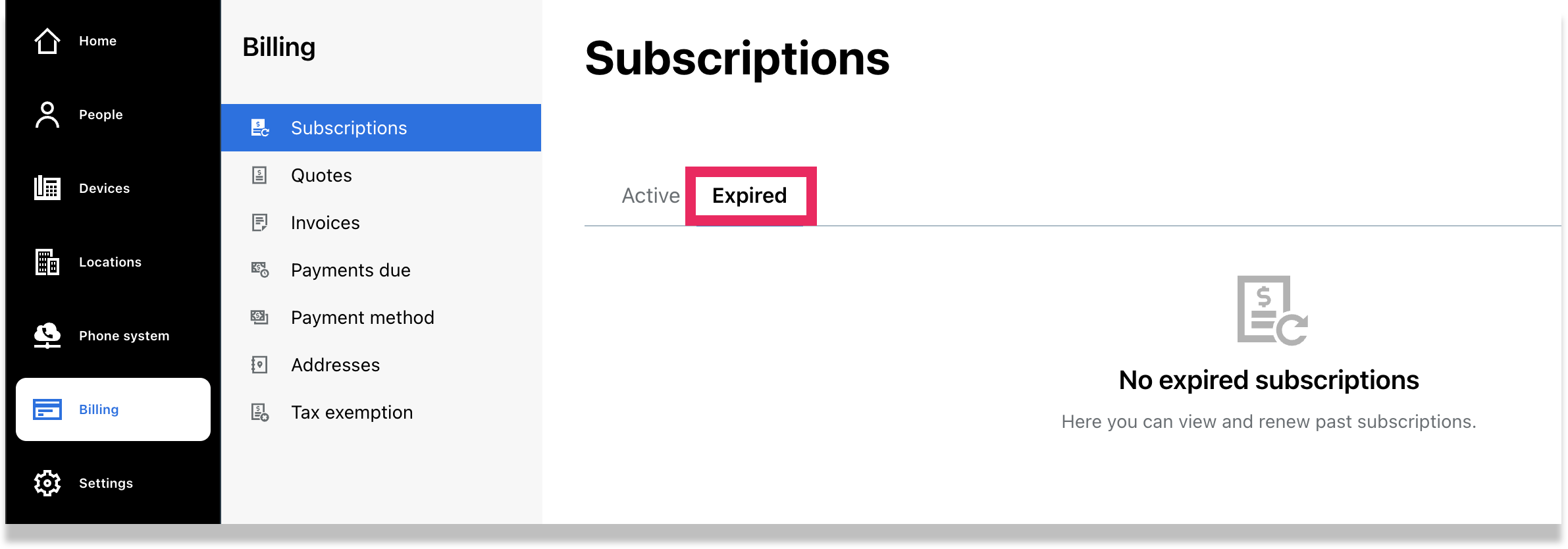 Substratos expiradosscriptem GoTo Admin.