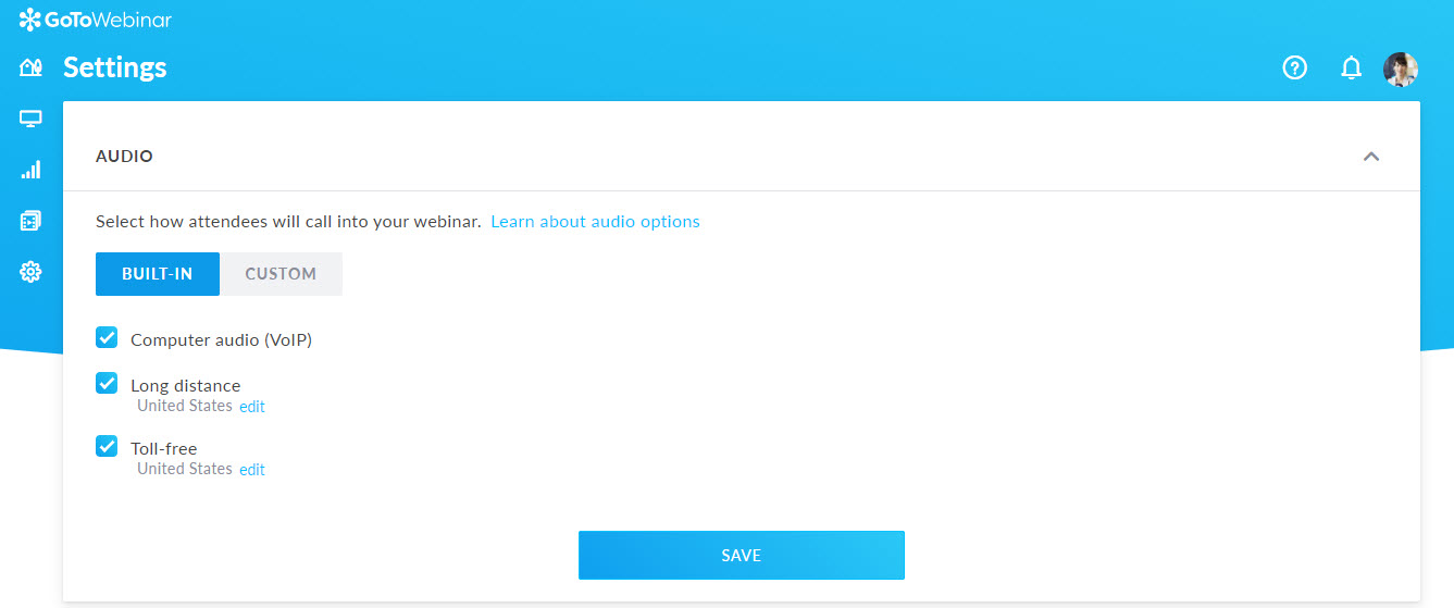 How do I change my GoToinar account settings?