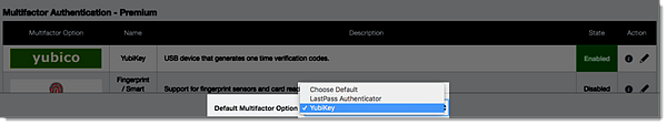 Select preferred Multifactor Authenticator