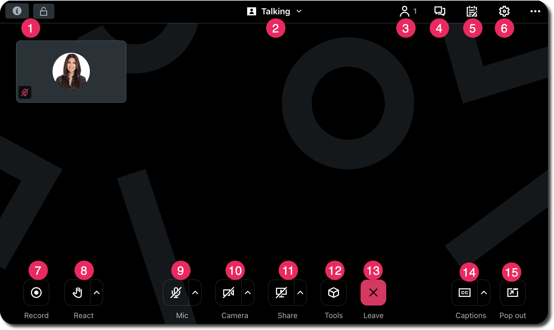 L'esperienza dell'organizzatore in sessione sul browser o sull'applicazione desktop