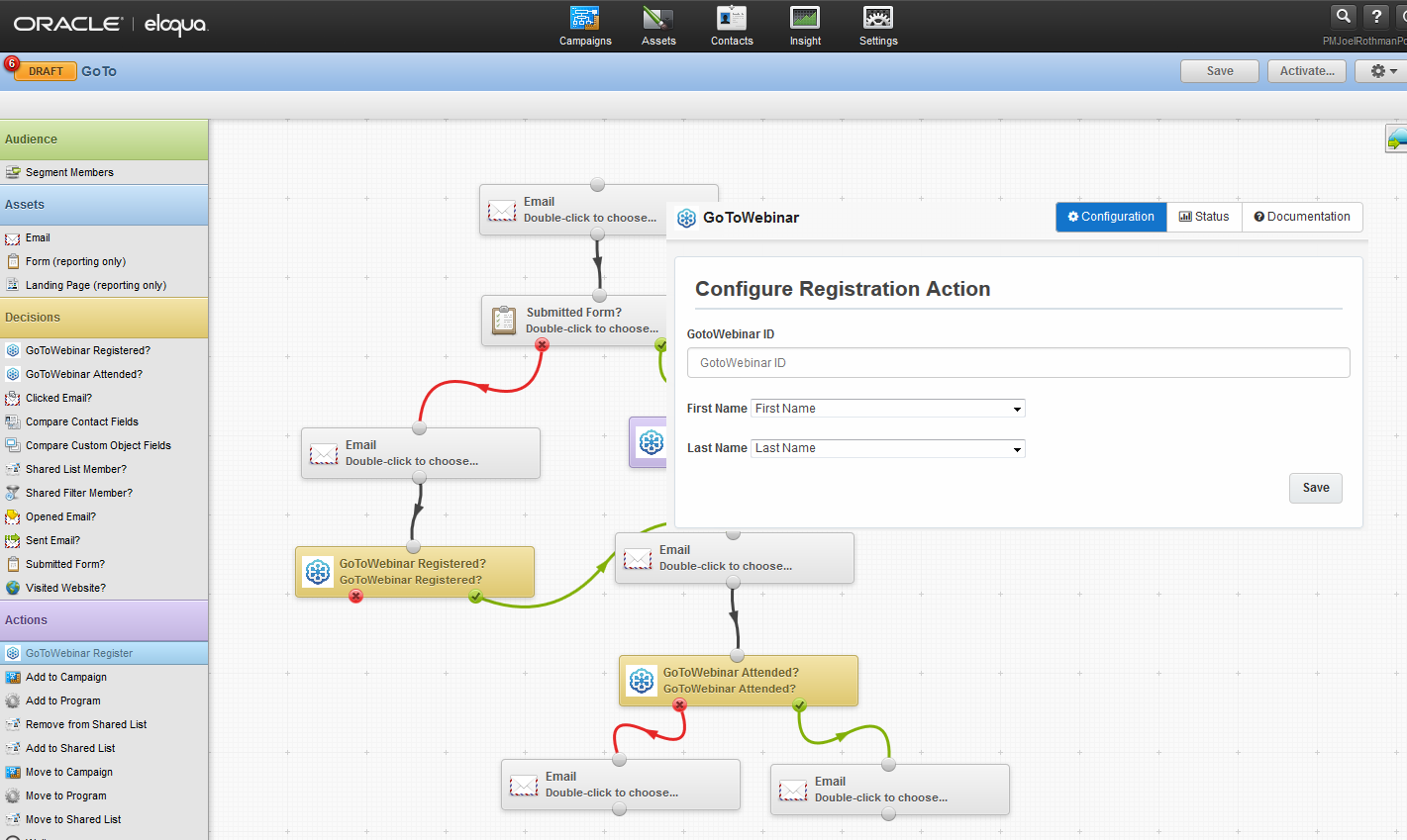 G2W US IM Oracle | Eloqua and GoToWebinar Screenshot
