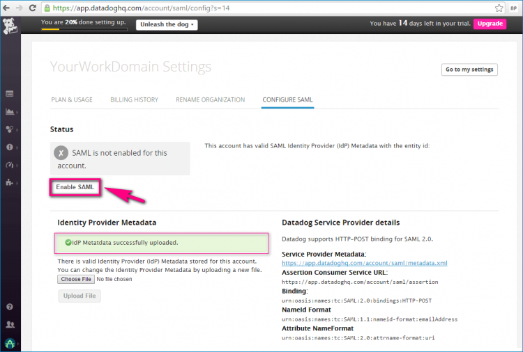 Datadog App Integration LastPass Support