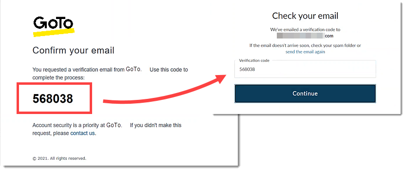 Bevestigingscode e-mail
