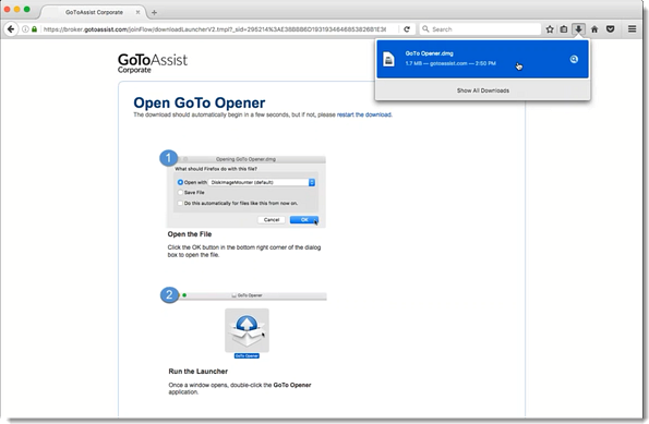 Join a Standard Support Session on Mac