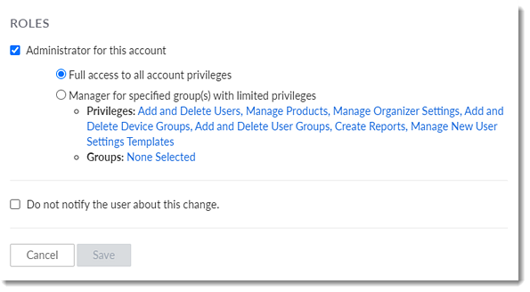 Manage User Roles
