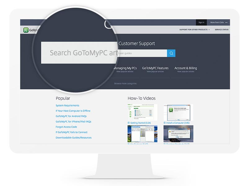GoToMyPC Support