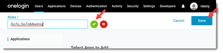 Add Role for each Product App in OneLogin