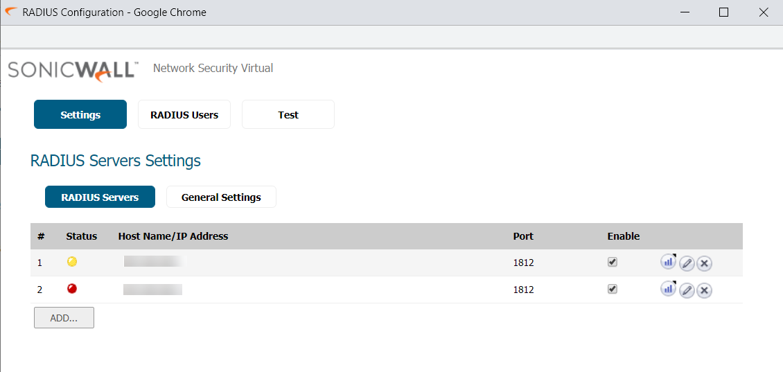 SonicWall VPN configuration for the LastPass Universal Proxy RADIUS