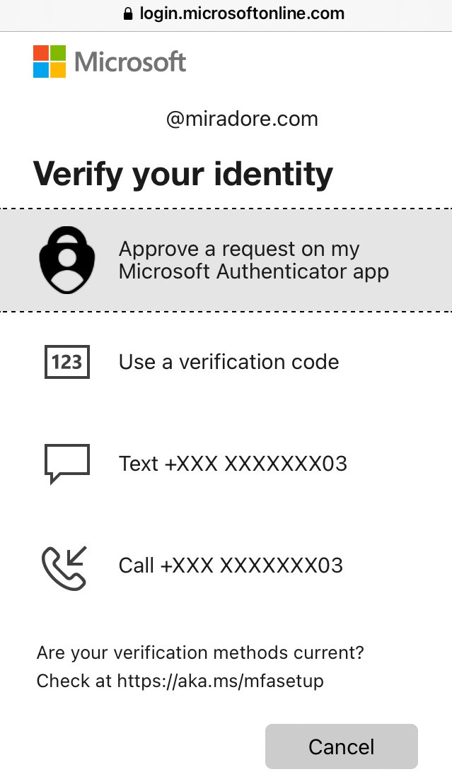 verify your identity for the Exchange account