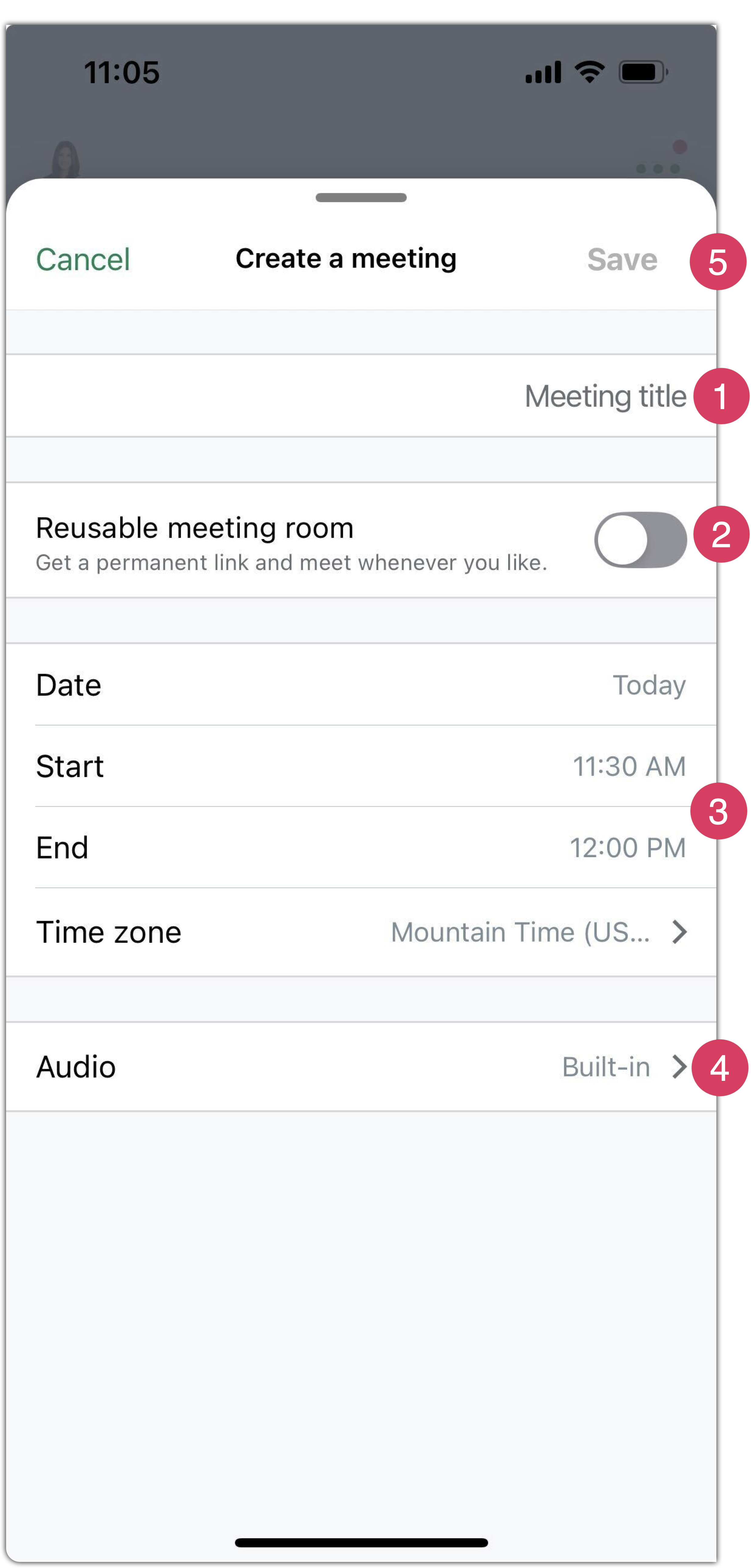 Crea una sessione nell'app per mobilità