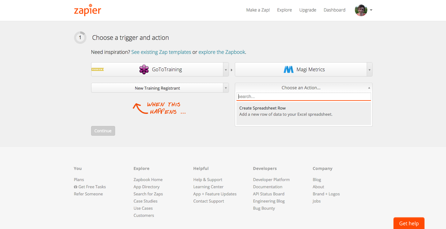 Zapier with GoToTraining Screenshot 1