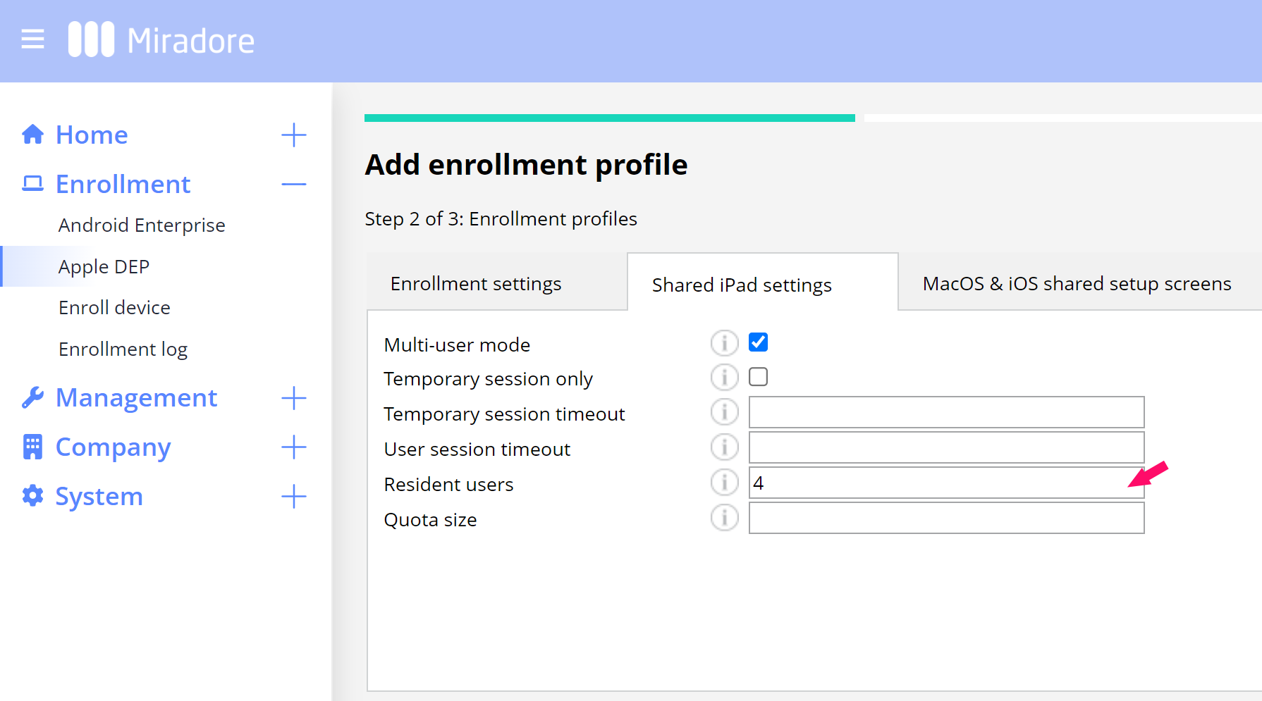 Maximum number of users with Managed Apple ID on Shared iPad