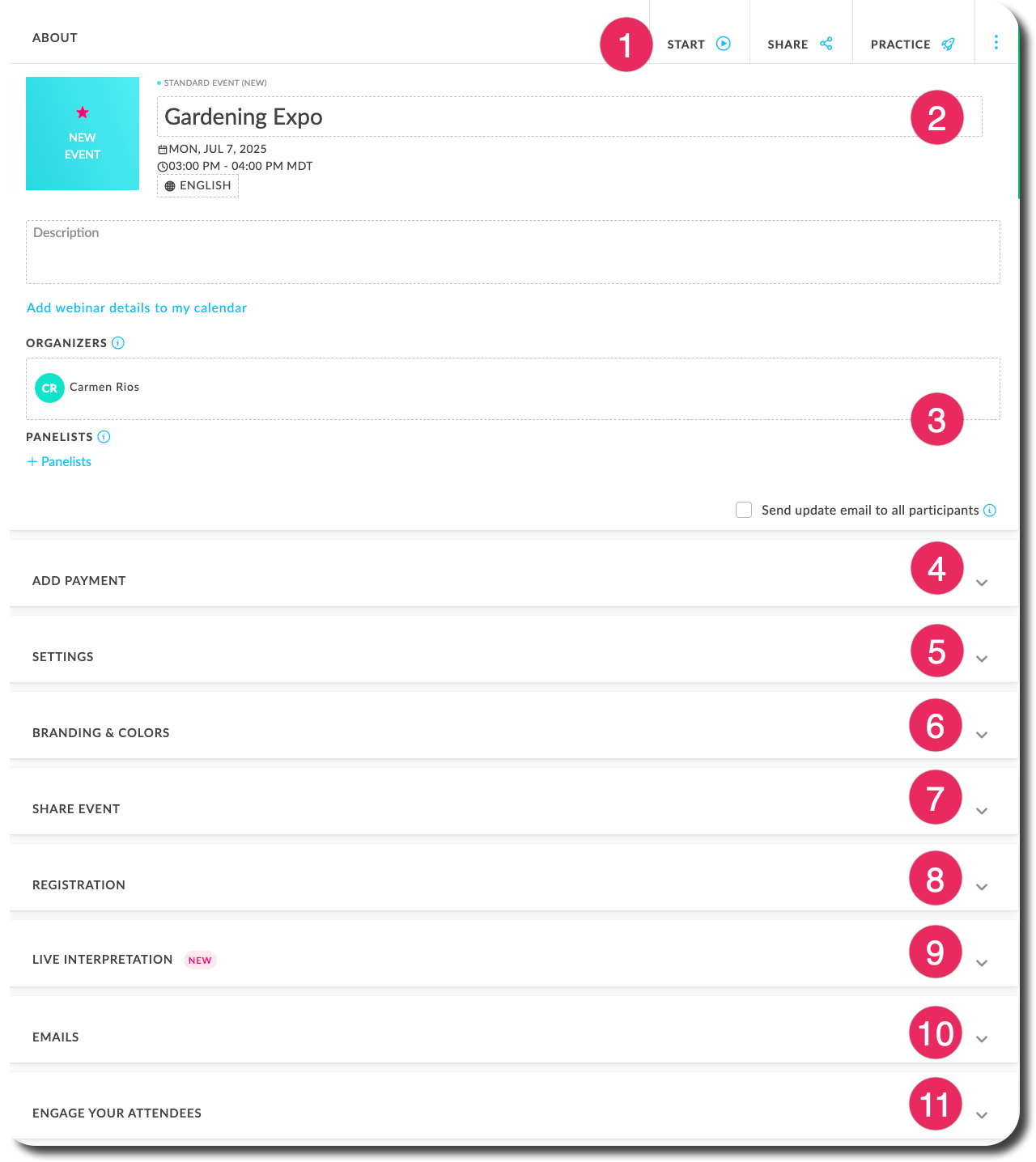 Customize your session
