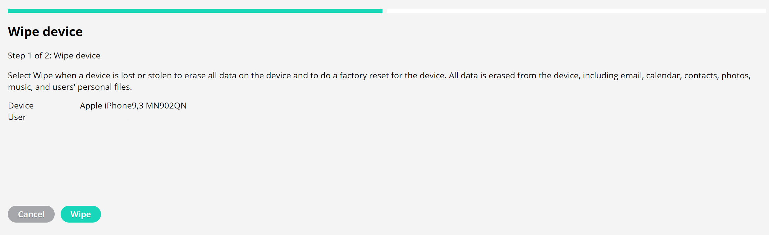 Remotely wiping a device GoTo Resolve MDM