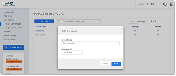 Criar Grupos De Usu rios Suporte Para O GoToConnect